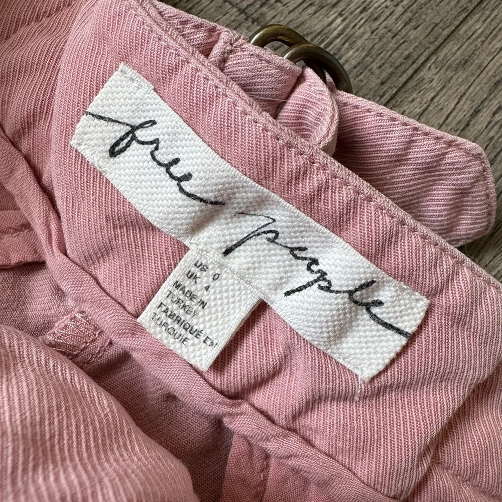 Free People Gabbie Pleated Trouser in Rose- Size 0